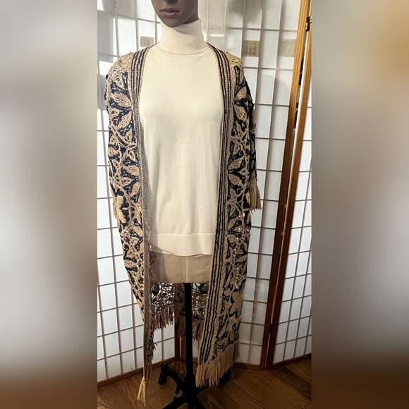 Oscar de la Renta 2020 Open Front Raffia Cardigan - Picture 6 of 13